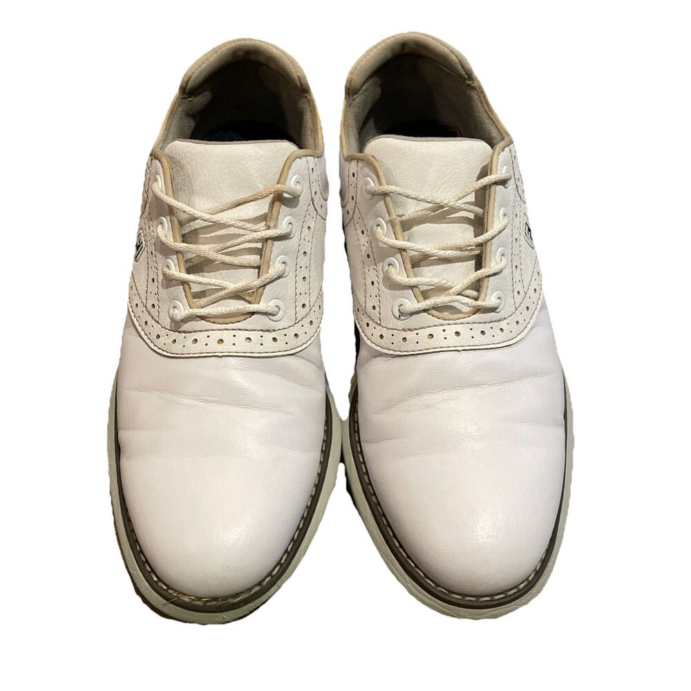 FootJoy Traditions Jr Golf Shoes White Spiked Youth Sz 5M Style 45035 Lace
